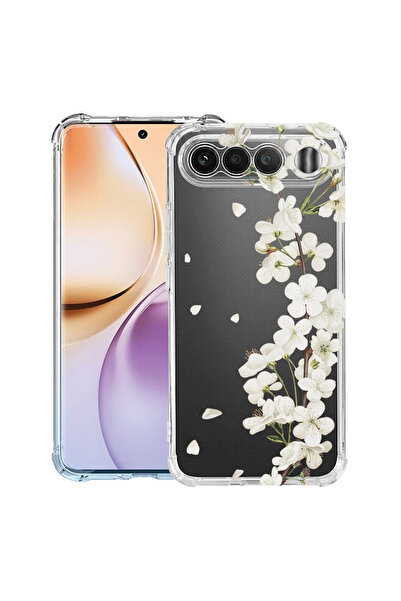 bestcase ®   Husă Antișoc pentru Realme 16, Florală - Floare de cireș albă es...