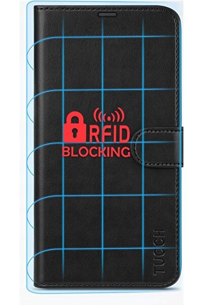 NO BRAND Husă din piele Tucch tip carte pentru iPhone 15, cu suport, portcard...