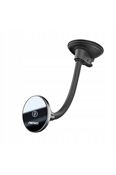 AMIO Suport auto magnetic cu încărcător prin inducție QC pentru parbriz și ta...