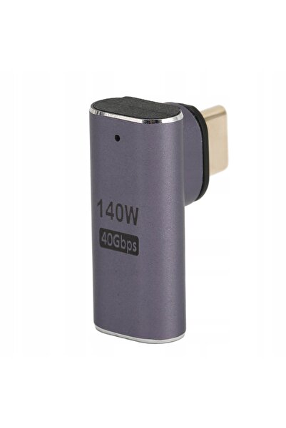 NO BRAND Adaptor Convertor USB C Magnetic cu Unghi Drept USB 40Gbps Aluminiu ...