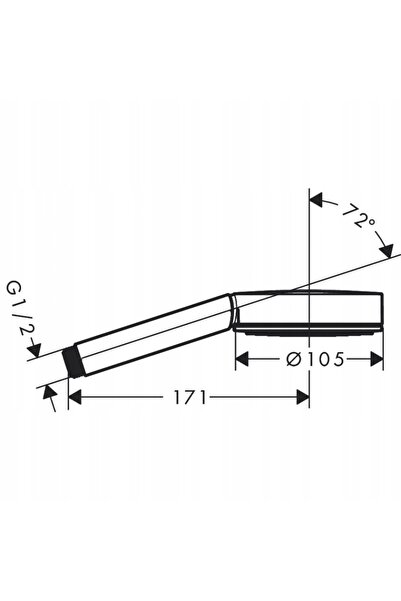 Hansgrohe Pulsify Pară de duș 105 1 jet crom 24120000
