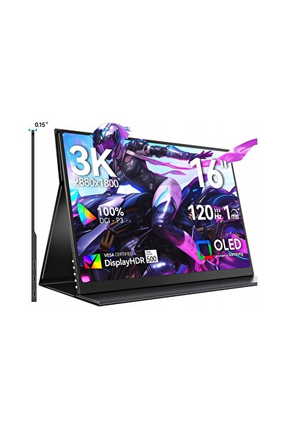 UPERFECT Monitor portabil OLED 2.8K 120Hz Ucolor pentru laptop USB-C VESA