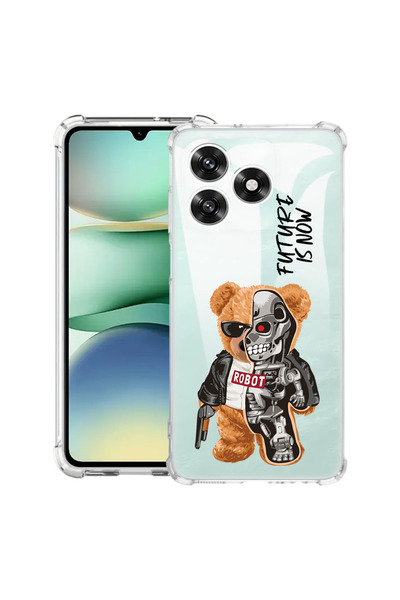 bestcase ®   Husă Antișoc pentru Honor 600 Lite, Jumătate Robot Jumătate Ursu...