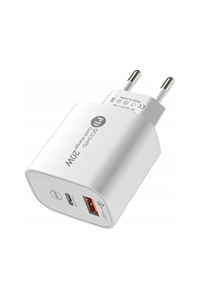 NO BRAND Încărcător rapid Quick Charge 3.0 3A 20W + Cablu Type-C la Lightning 1m