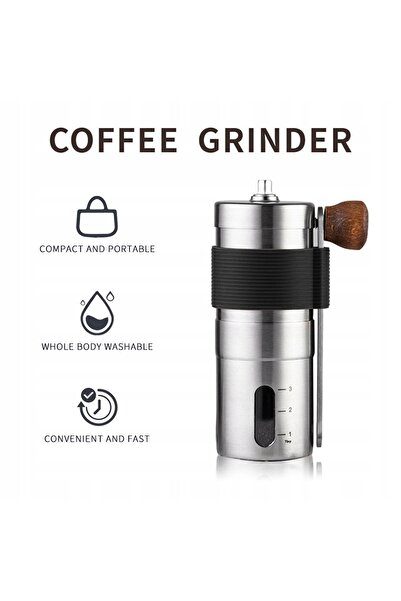 NO BRAND Râșniță portabilă manuală de cafea și condimente pentru drumeții