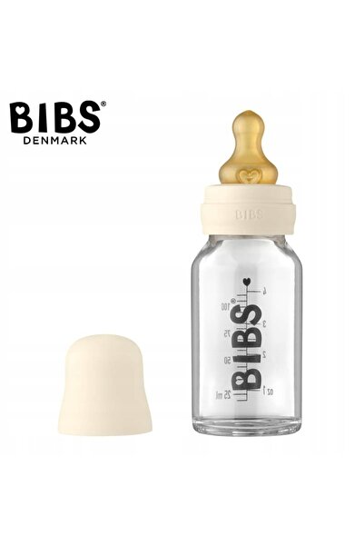 NO BRAND Bibs Biberon de sticlă Anti-colici Fără BPA 110ml Fildeș