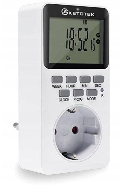 NO BRAND Programator Temporizator Digital Ketotek Ktts01 16A 3600W LCD