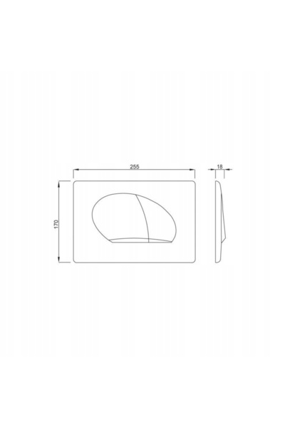NO BRAND Buton pentru WC Schwab 189 Ovate Duo Crom Lucios 257422
