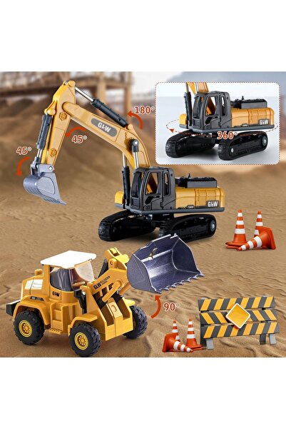 NO BRAND Excavator 3-în-1 - Jucărie, Vehicul de construcții cu sunet și lumin...