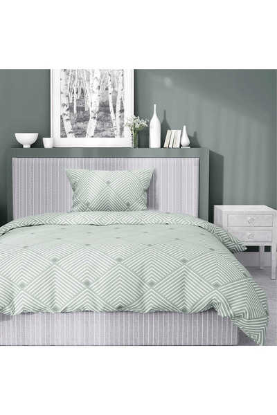 NO BRAND Set de lenjerie de pat din satin 100% bumbac Detexpol 140 X 200 cm A...