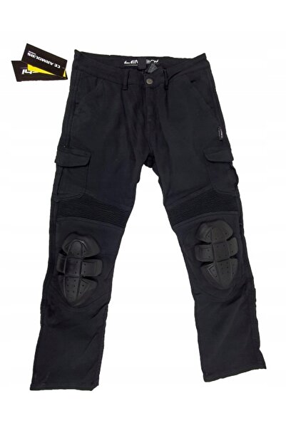 NO BRAND Pantaloni moto Leoshi Bojówki Negri