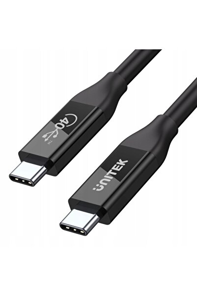 Unitek Cablu USB USB-C 4.0 PD 100W 40 Gbps 8K 0.8m