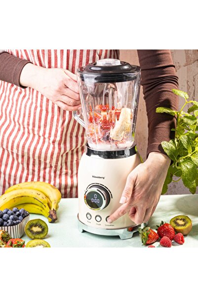 Klausberg Blender cu recipient de 1,5 L, 600 W, LED, pentru smoothie, care mă...