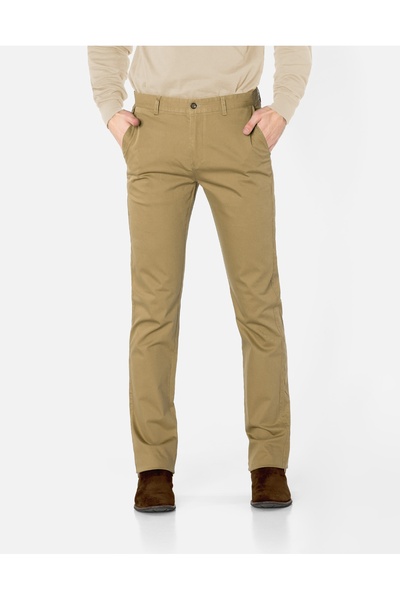 NO BRAND Pantaloni eleganți de bumbac pentru bărbați înalți, bej 60205 W29L34