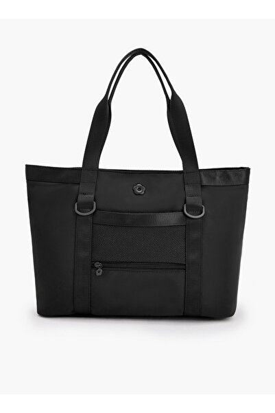 Missy Solid Tote Bag with Zip Closure