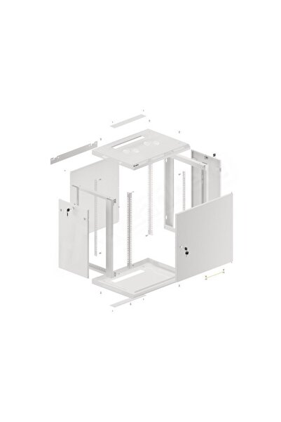 Lanberg Dulap rack de perete 19 " 12U 600x450