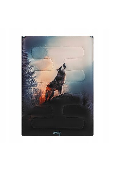 NILS CAMP Nils Nc3601 Sac de dormit dublu 3-în-1 Wolf 200X140 cm