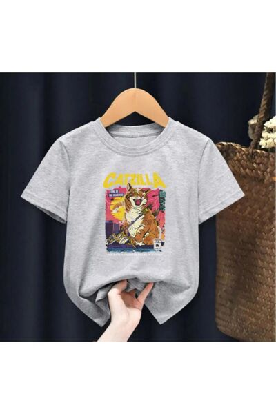 H&GHAMLEGİYİM Unisex dječja majica sa printom Catzille