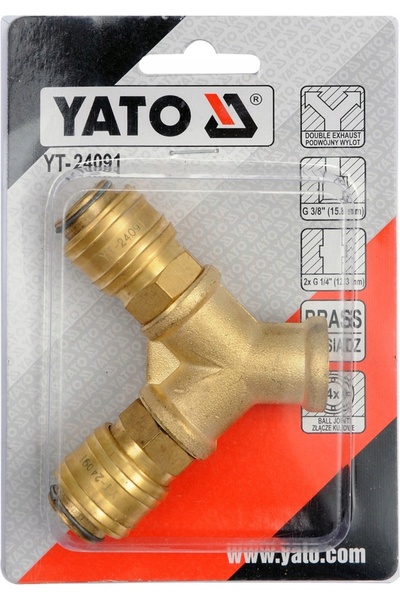 NO BRAND Racord din alamă Yato cu filet interior de 1/4 și racord de 3/8 Yato...