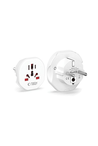 Tech-Protect Adaptor UE SUA Marea Britanie 2 porturi USB Încărcător rapid