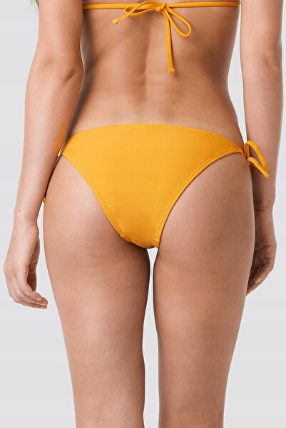 NO BRAND Slip de bikini portocaliu, clasic, cu legătură, lenjerie intimă Na-Kd L