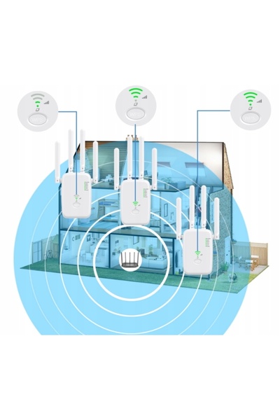 NO BRAND Amplificator/Repetor Wi-Fi cu Semnal Puternic 5G/2.4 GHz 1200 Mbps WPS