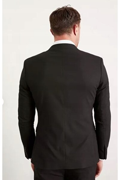 NO BRAND Sacou negru la un rând de nasturi, croială slim, Burton 52