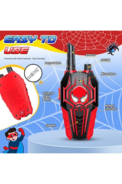 NO BRAND Atopdream Set de 2 walkie-talkie-uri pentru copii, jucării de exterior