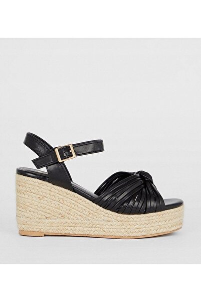 NO BRAND Espadrile negre cu platformă și barete din piele ecologică Dorothy P...