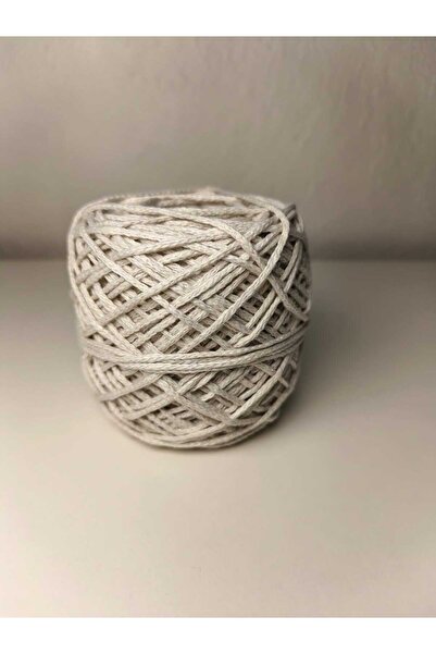 kartopya Açık Bej Renkli Makrome Örgü İpi 100gr