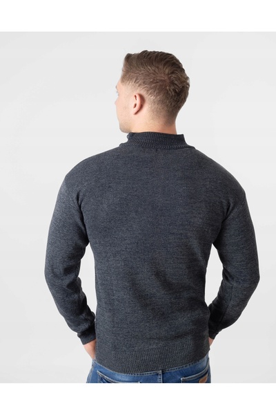 NO BRAND Pulover elegant pentru bărbați, uni, cu guler semi-înalt 2401 -02 XXL