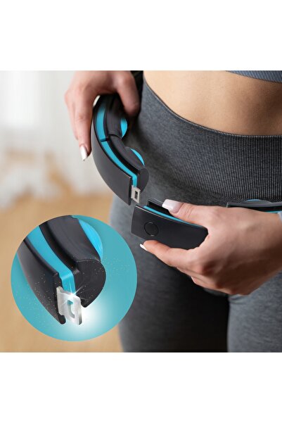 HMS Hula Hoop Magnetic Reglabil cu Greutăți și Afișaj pentru Exerciții