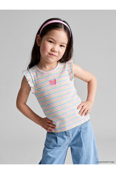 LC Waikiki Trendlucky Girls' Undershirt with Embroidery