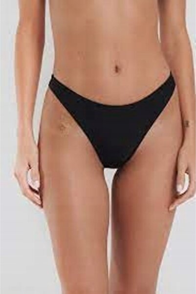 NO BRAND Slip de bikini negru, clasic, uni, On-Kd XXL