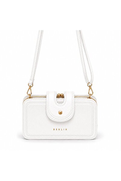 Berlin bags Wood 3 Compartment Burs Detailed Crossbody Bag