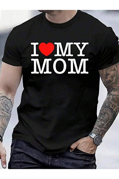 9TAY تي شيرت I Love My Mom مصنوع من القطن بنسبة 100% للرجال والنساء، تي شيرت ...