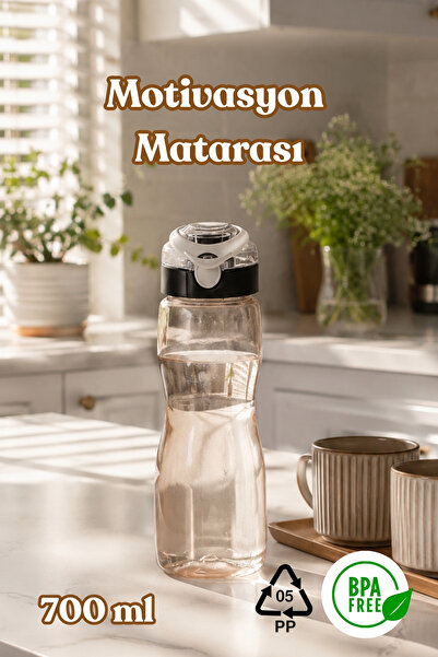 Porsima 911037-1 BPA Free Motivasyon Sporcu Su Matarası Tritan Suluk 0,7lt Su...