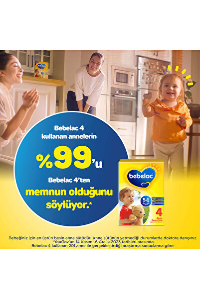 Bebelac 4 Çocuk Devam Sütü 800 g x 4 adet