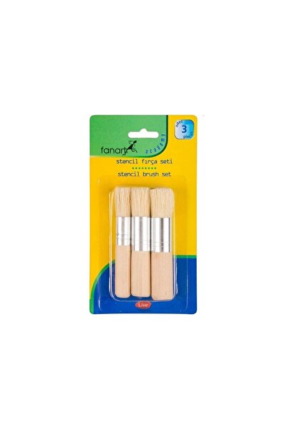 Fanart 7980-S1 Academy Stencil Brush 3-Piece Set