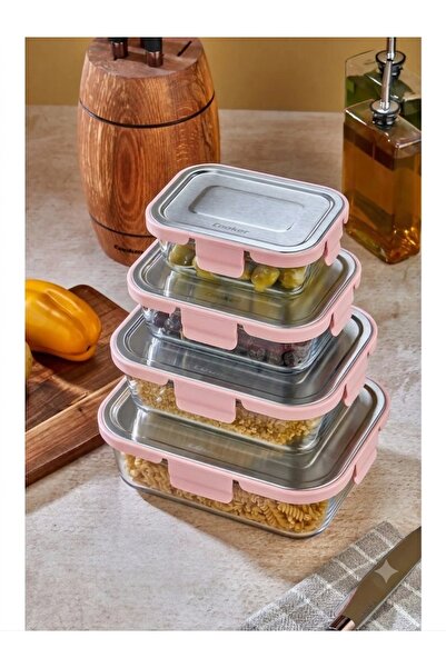 Cooker Set of 4 Stainless Steel Glass Storage Containers with Lids – Leakproo...