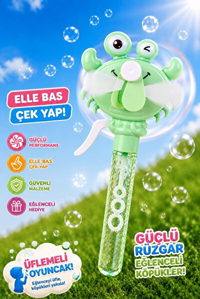 POLER TOYS Manuel Figürlü Fan Hem Üflemeli Hem Fan Çeşitli Figürlü sıvılı Üfl...