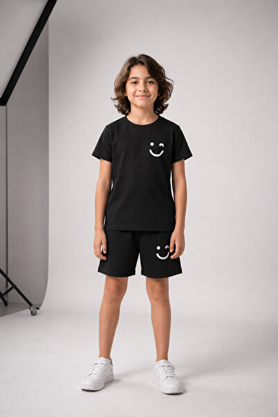 SAINT YUX Emoji Printed Top and Bottom Kids Set