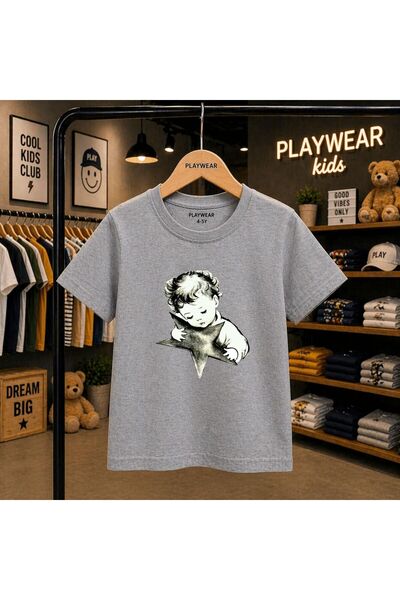 playwear Baby Yıldız V1 Printed 100% Children's Unisex T-Shirt 5 6 -7 8-9 10 ...