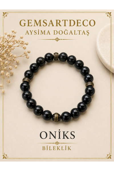 gemsartdeco Onyx Natural Stone Bracelet