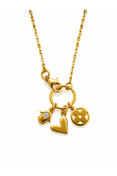 Rossetto Atelier Three Wishes Charm Necklace (Love, Protection, Luck)