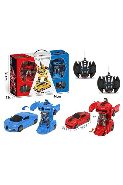 Ch 2-in-1 Remote Control Toy (2 Pieces), Remote Control Transforming Robot Ca...