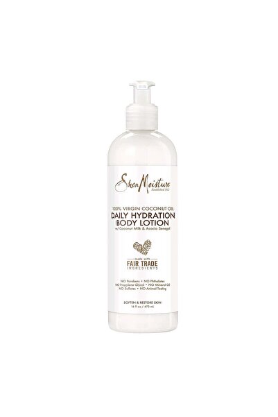 Shea Moisture لوشن الجسم بزيت جوز الهند البكر 100% من شيا مويستشر للبشرة الجا...