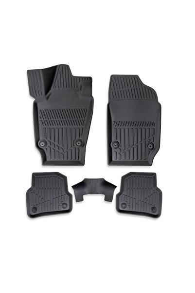 DELUXETUNING Set covorase auto cauciuc Skoda Fabia I 2000-2007, forma tavita 3D