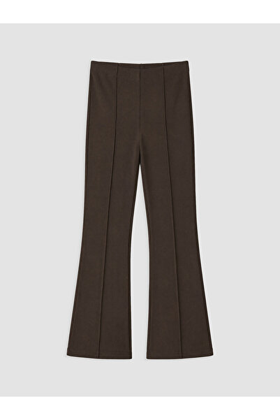 LC Waikiki Brown High Waist Flared Women's Pants