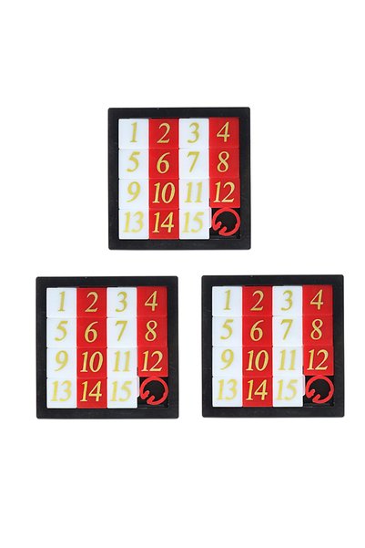 Choice 3PCS Sliding Puzzle Number Sliding Puzzle 1-15 Brain Teaser IQ Educati...